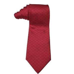 Christian Dior neck tie red black gray CD monogram print 100% silk made in Italy
